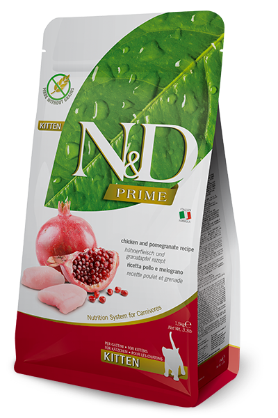 Farmina N&D Prime Kitten Pollo e Melograno 300g Crocchette per Gatti Cuccioli Farmina N&D Prime Kitten Pollo e Melograno 300g Crocchette per Gatti Cuccioli